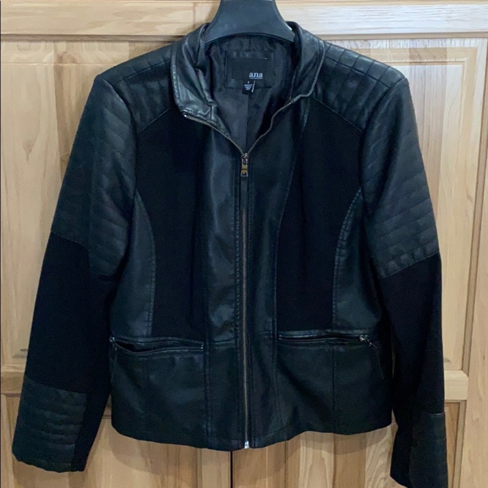Black leather jacket